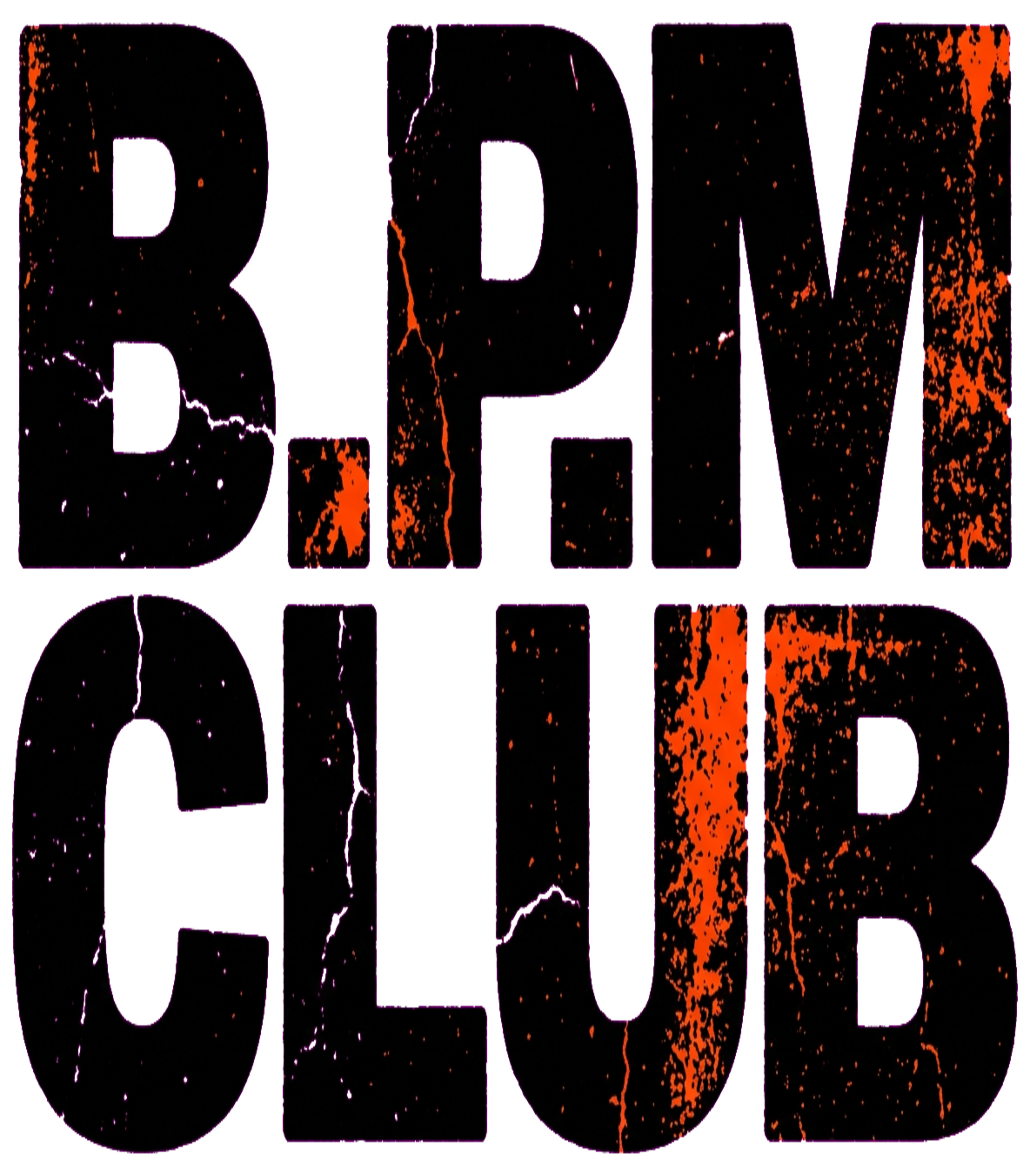bold all caps Font. Full height on two rows B.P.M CLUB